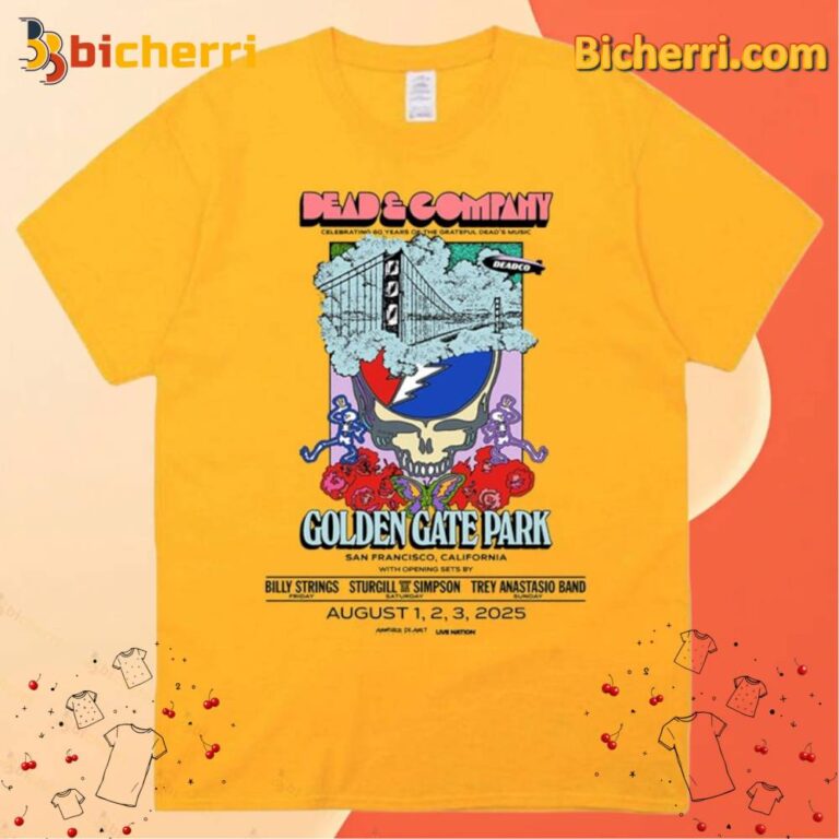 60 Years Of Grateful Dead In Golden Gate Park With Billy Strings, Sturgill Simpson And Trey Anastasio Band Unisex Shirt I5k6Riu