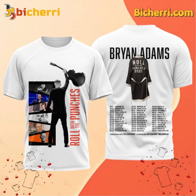 Bryan Adams Roll With The Punches 2025 Tour Unisex Shirt 4aVsu5Y