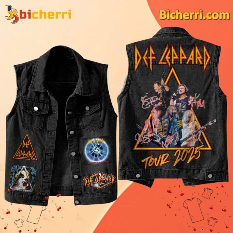 Def Leppard Sleeveless Denim Jacket rmPBa4c