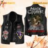 Alice Cooper I Wanna Hurt You Just To Hear You Screaming My Name Sleeveless Denim Jacket RPGYzsw