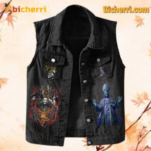 Ghost Skeletour World Tour 2025 I'm Done Crying Over Someone Like You Sleeveless Denim Jacket-a fs9QCdS