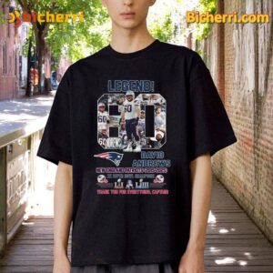 Legend David Andrews New England Patriots 2015-2025 Thank You For Everything Captain Unisex Shirt-b GAcUNJ1