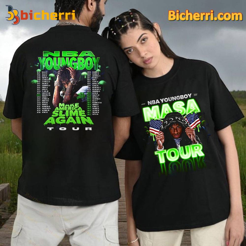 Nba Youngboy Make America Slime Again Tour 2025 Unisex Shirt Nba Youngboy Make America Slime Again Tour 2025 Unisex Shirt EzolS2q