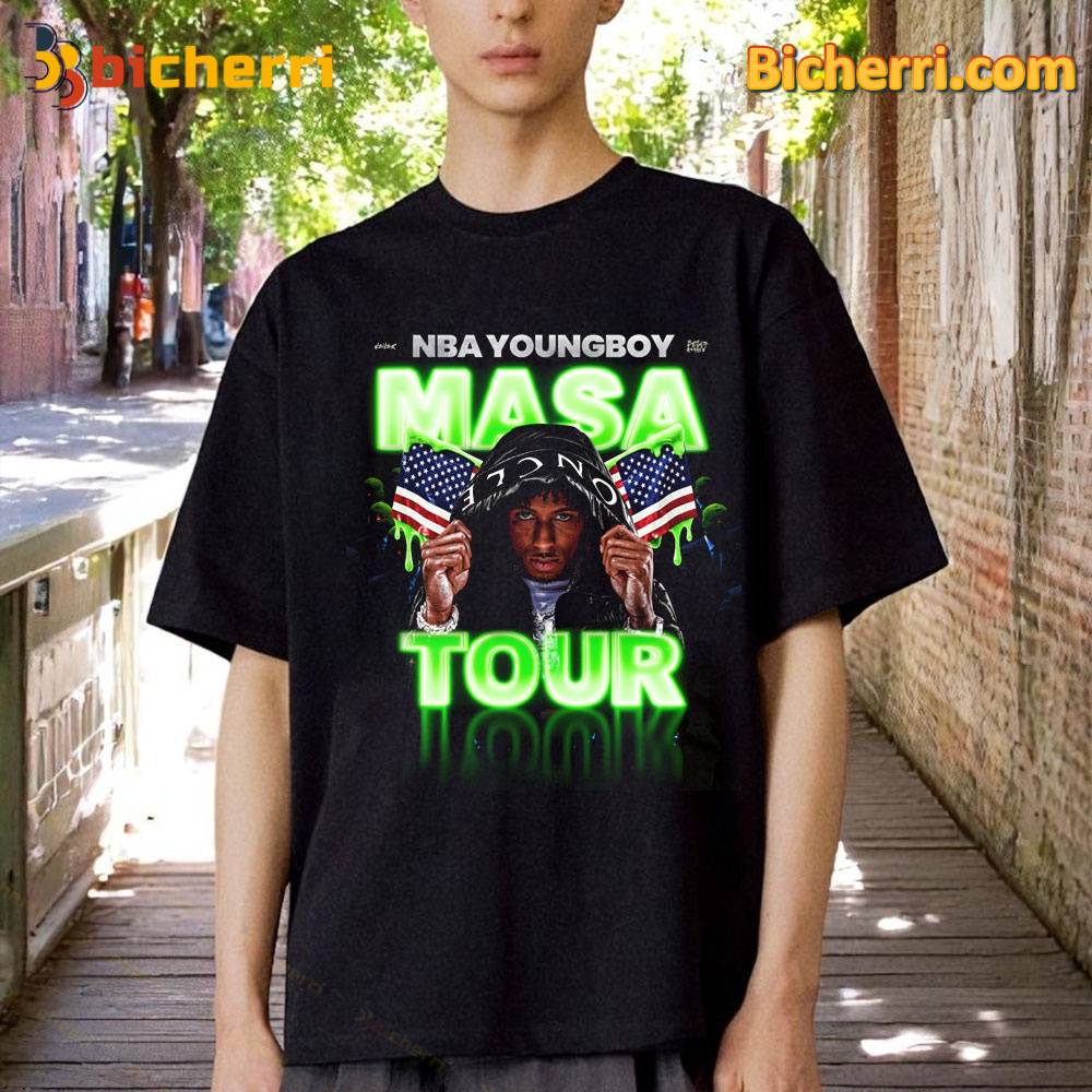 Nba Youngboy Make America Slime Again Tour 2025 Unisex Shirt-a Nba Youngboy Make America Slime Again Tour 2025 Unisex Shirt-a 6wGOH1z