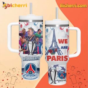 Paris Saint-Germain Uefa Champions League 2025 Winners 40oz Tumbler With Handle oR35Ppw