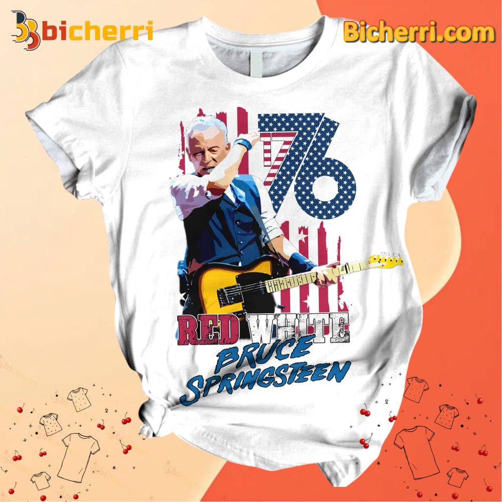 Red White Bruce Springsteen Happy 4th Of July Unisex Shirt-a Red White Bruce Springsteen Happy 4th Of July Unisex Shirt-a vRJ1EyH