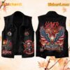 Slayer Born To Slay Forced Fir Freedom Sleeveless Denim Jacket APIWLvg
