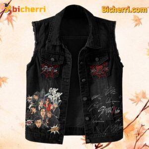 Stray Kids Dominate World Tour Stray But Never Lost Sleeveless Denim Jacket-b Km3EyHG