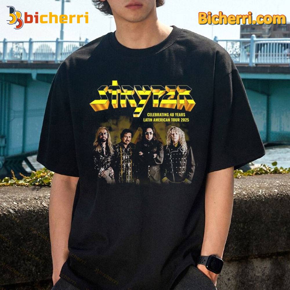 Stryper Celebrating 40 Years Latin American Tour 2025 Unisex Shirt-a Stryper Celebrating 40 Years Latin American Tour 2025 Unisex Shirt-a MCuIkd0
