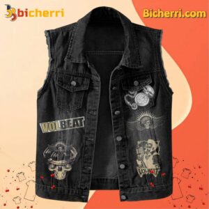 Volbeat Counting All The Asholes In The Room Sleeveless Denim Jacket-a j3RQ2u6